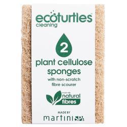 ECO TURTLES Plant Cellulos Sponge 2 Pk